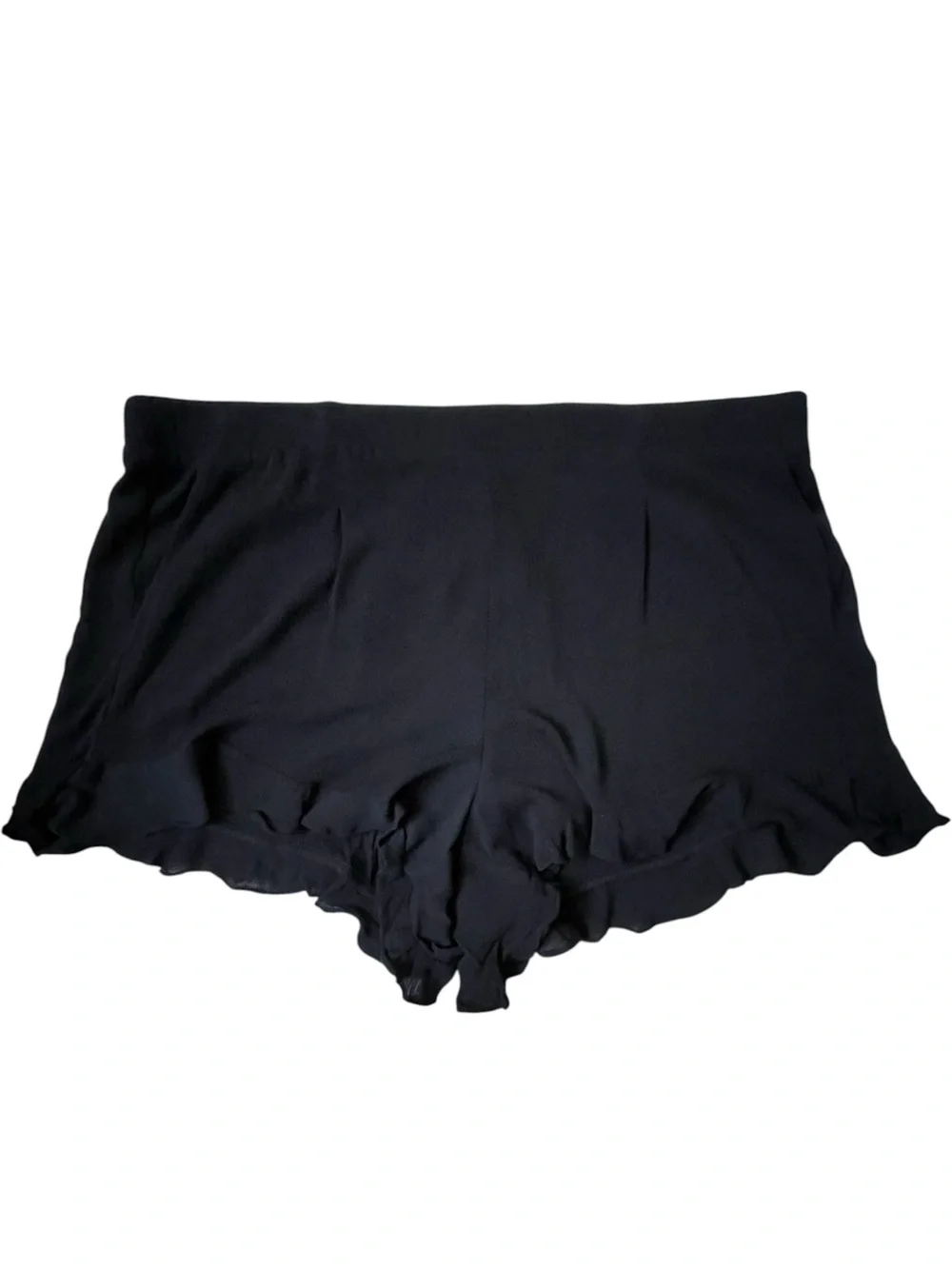 Torrid Black Ruffle Hem Flowy Lounge Shorts NWT Size 2 Plus 2X 22/24